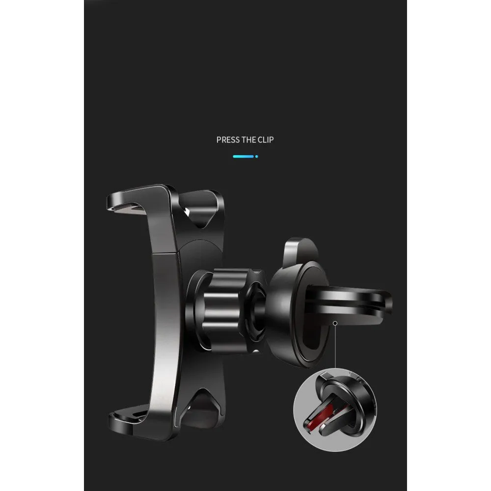 3 in 1 Car GPS Smartphone Holder: Dashboard / Visor Clamp   AC Grid Clip for LG Tribute Empire (2019) - Black
