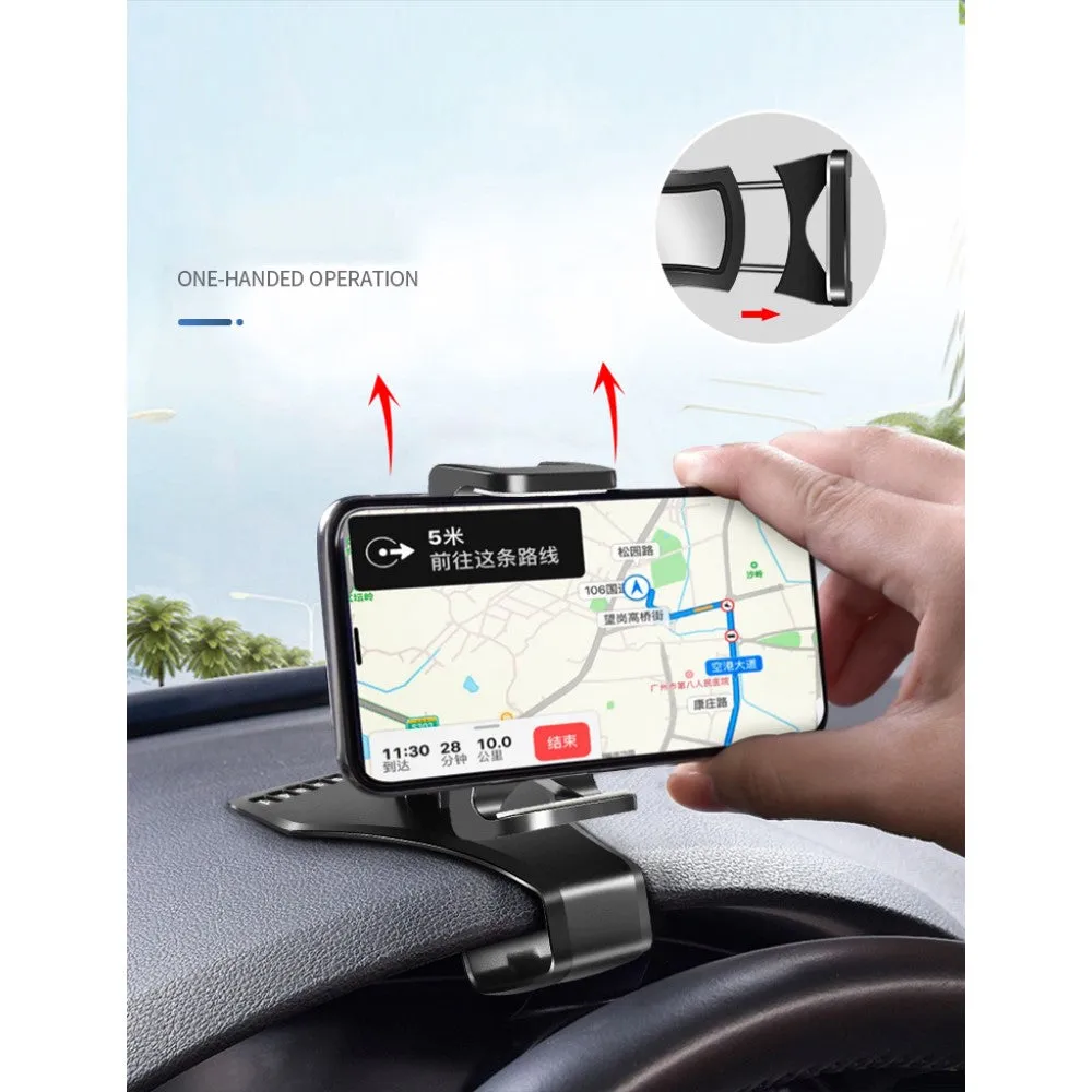3 in 1 Car GPS Smartphone Holder: Dashboard / Visor Clamp   AC Grid Clip for LG Tribute Empire (2019) - Black