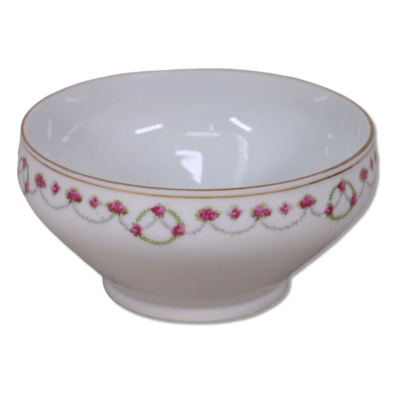 4pc Z.S & Co Zeh. Scherzer Co Empire Fruit Bowls Bavaria Pink Roses 1900