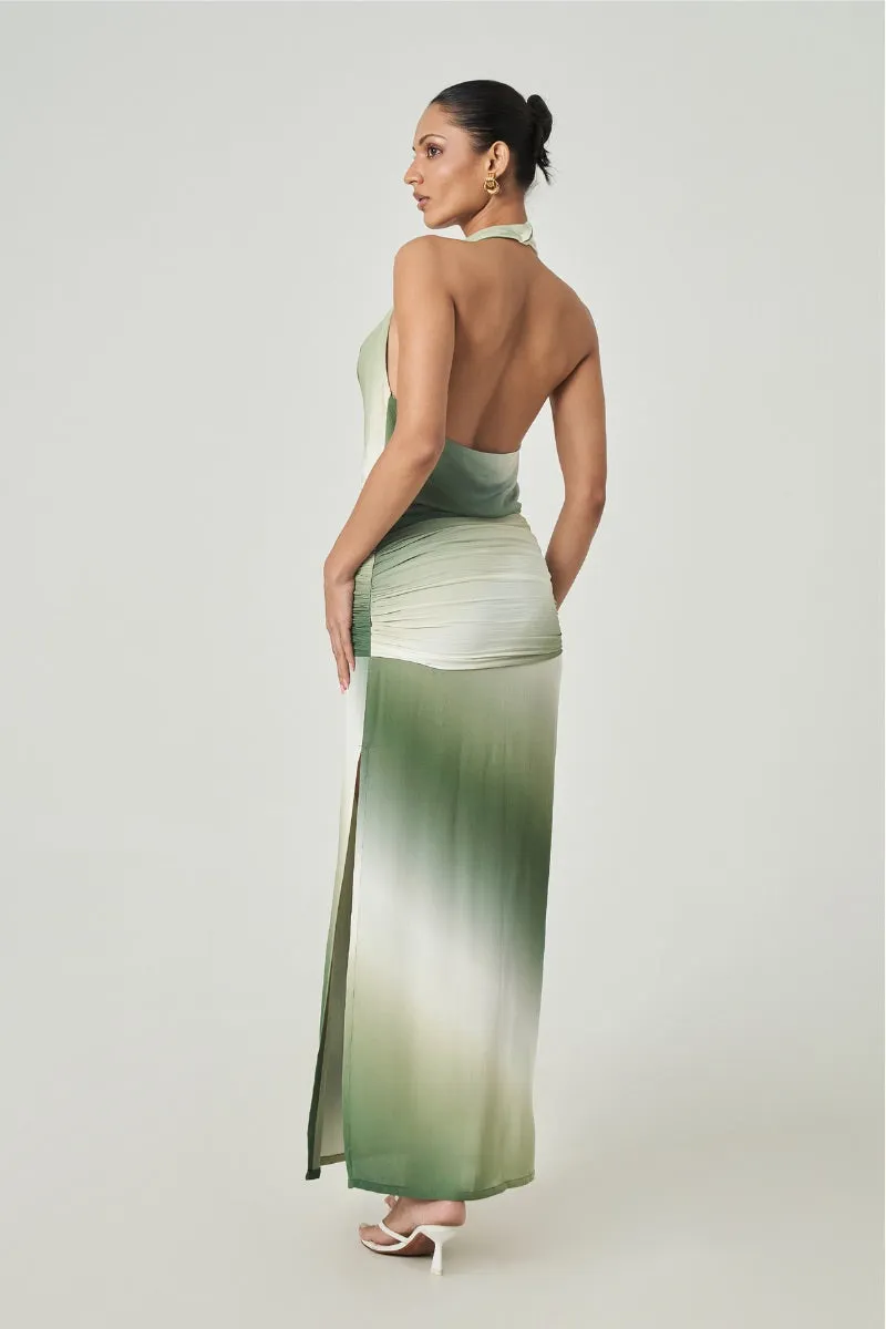 AMMAN SKIRT IN SAGE OMBRE