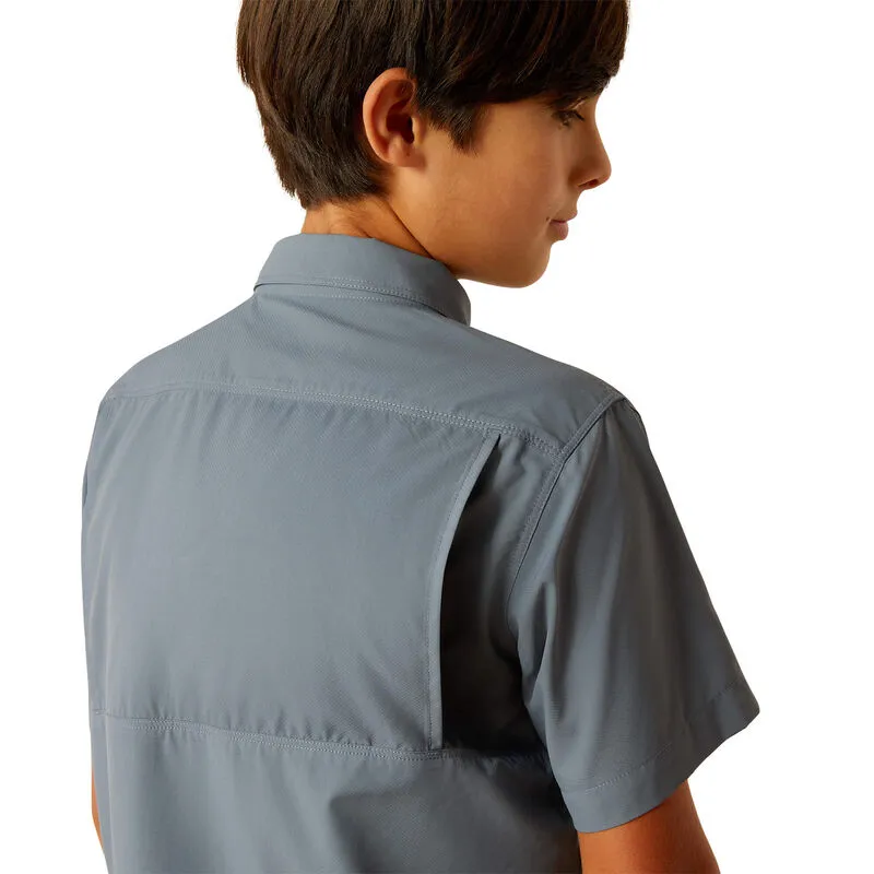 Ariat Boys VentTEK Outbound Classic Fit Shirt Newsboy Blue