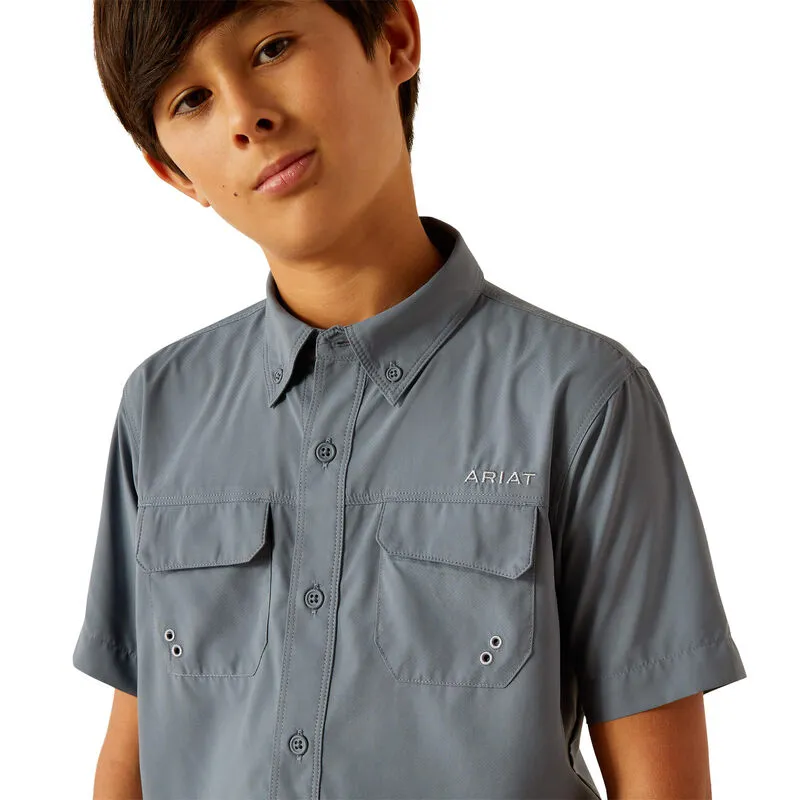 Ariat Boys VentTEK Outbound Classic Fit Shirt Newsboy Blue