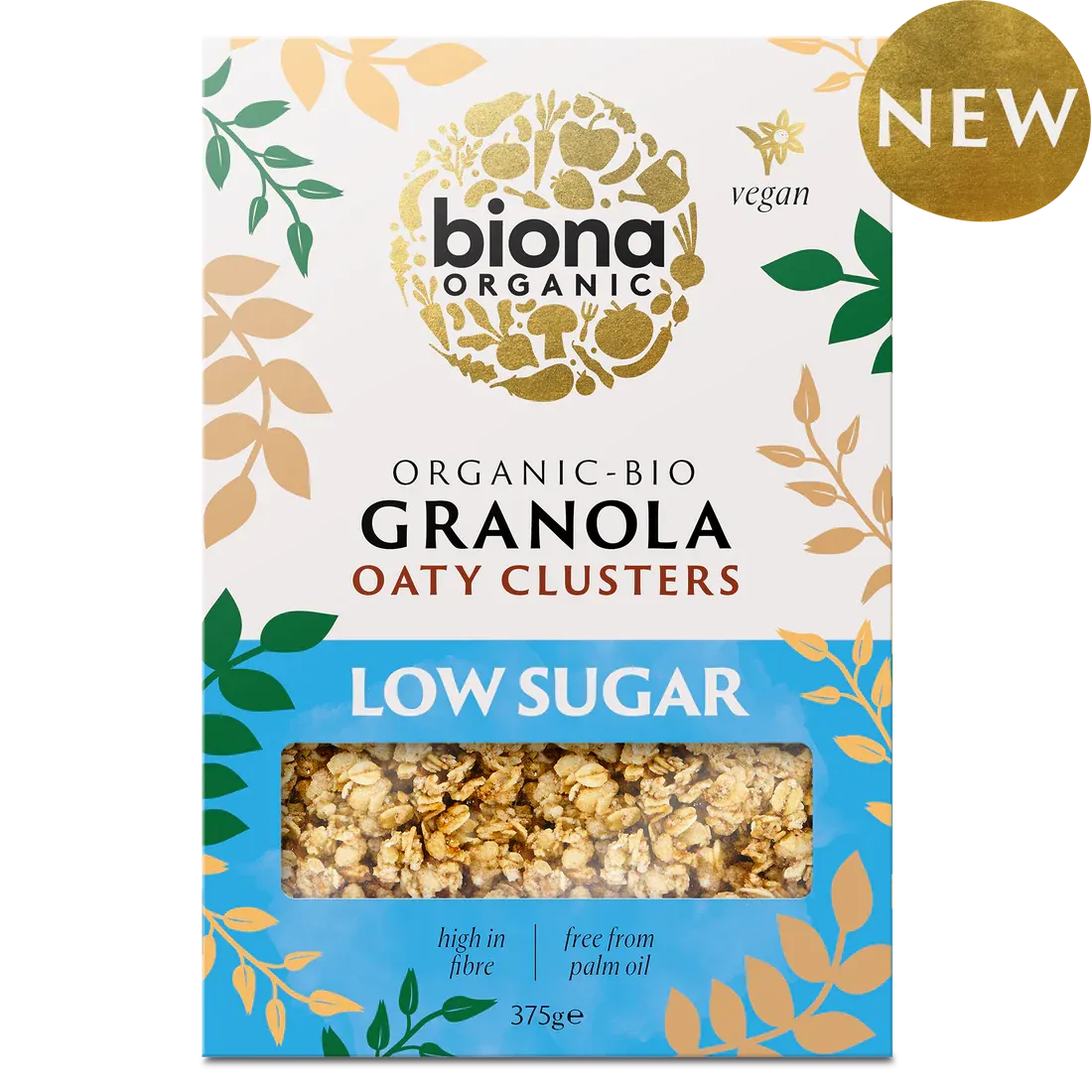 Biona Organic Low Sugar Granola - Oaty Clusters 375g