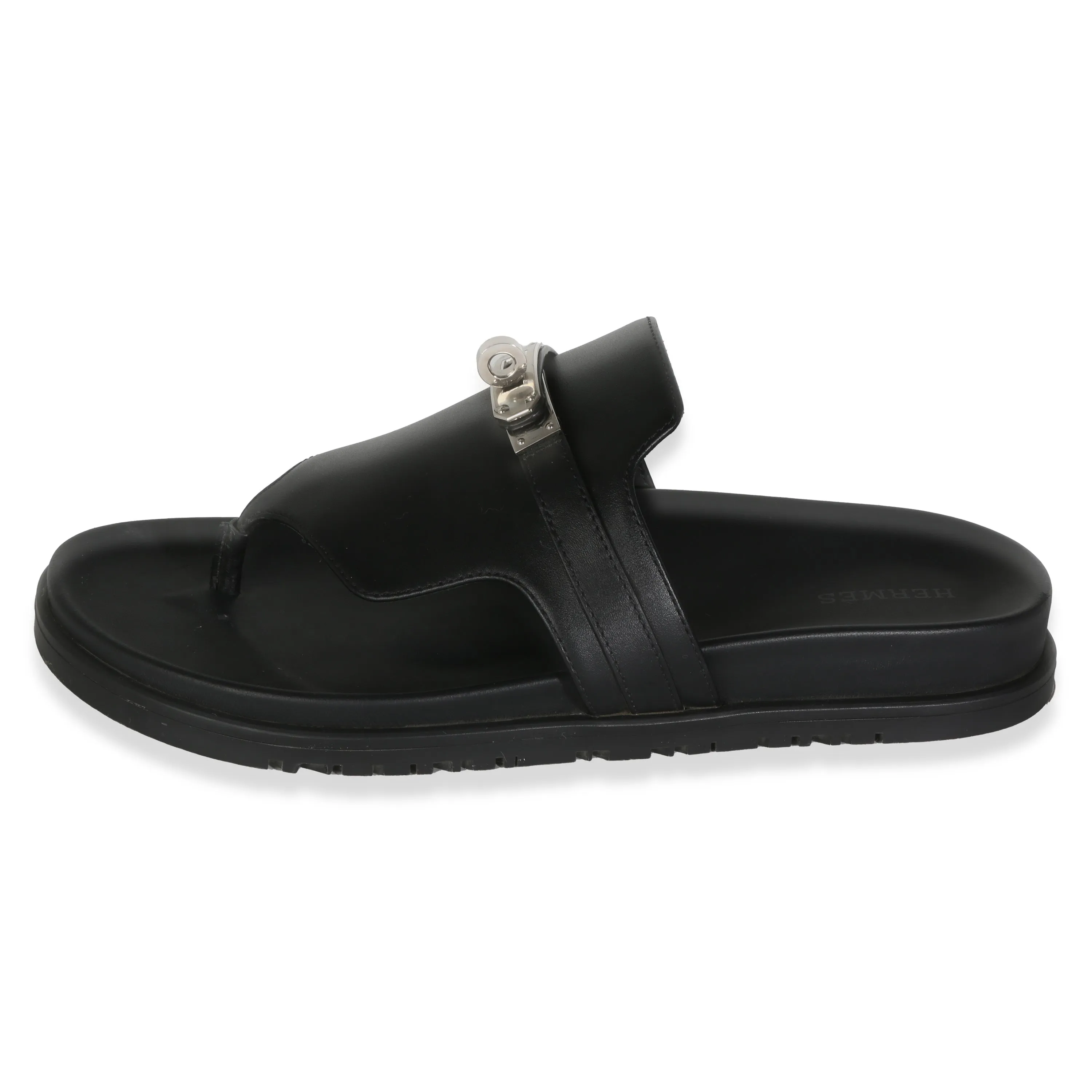Black Calfskin Empire Sandal PHW 39