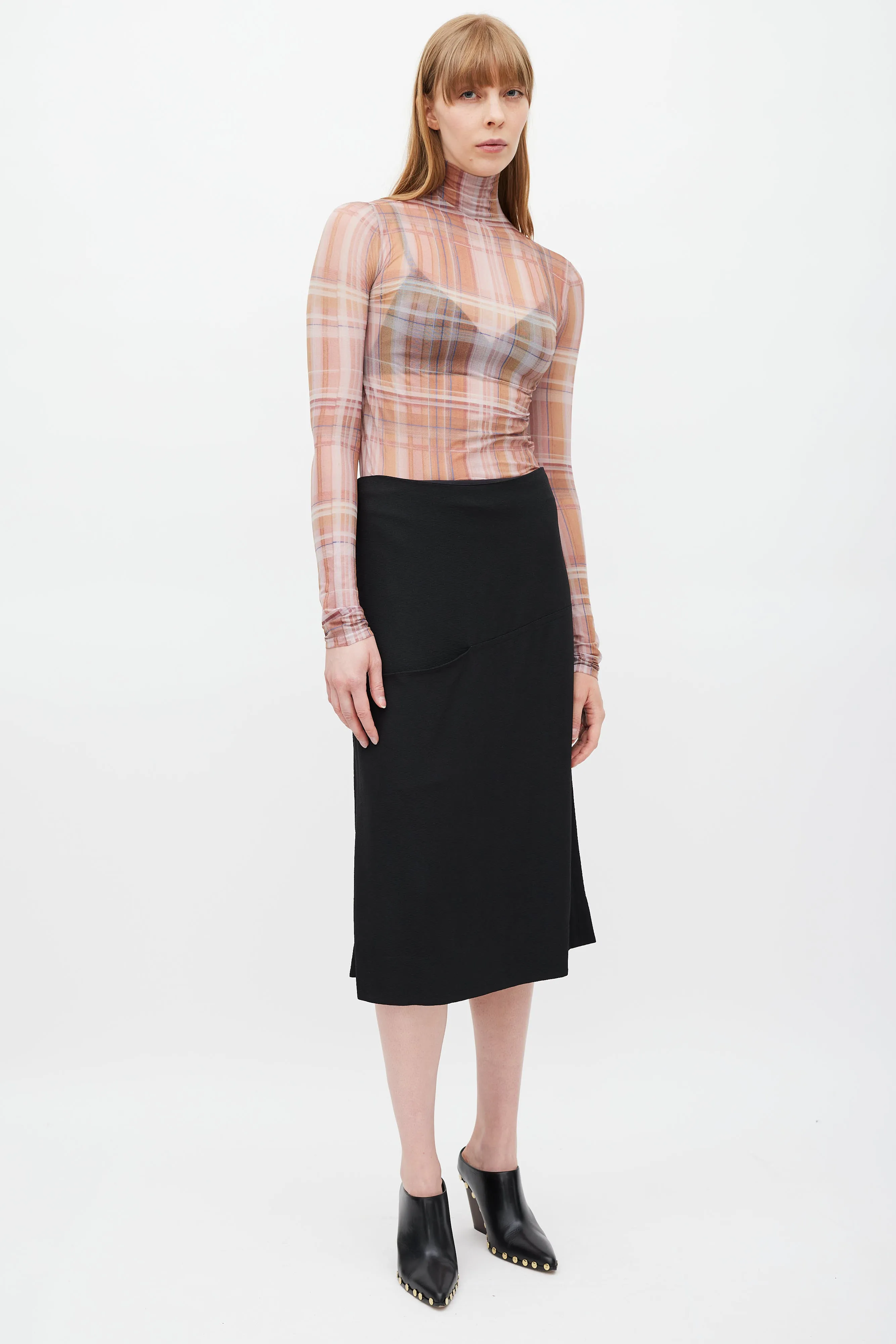 Black Silk Pocket Skirt