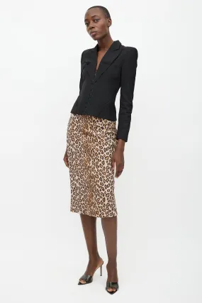 Brown & Black Pattern Skirt