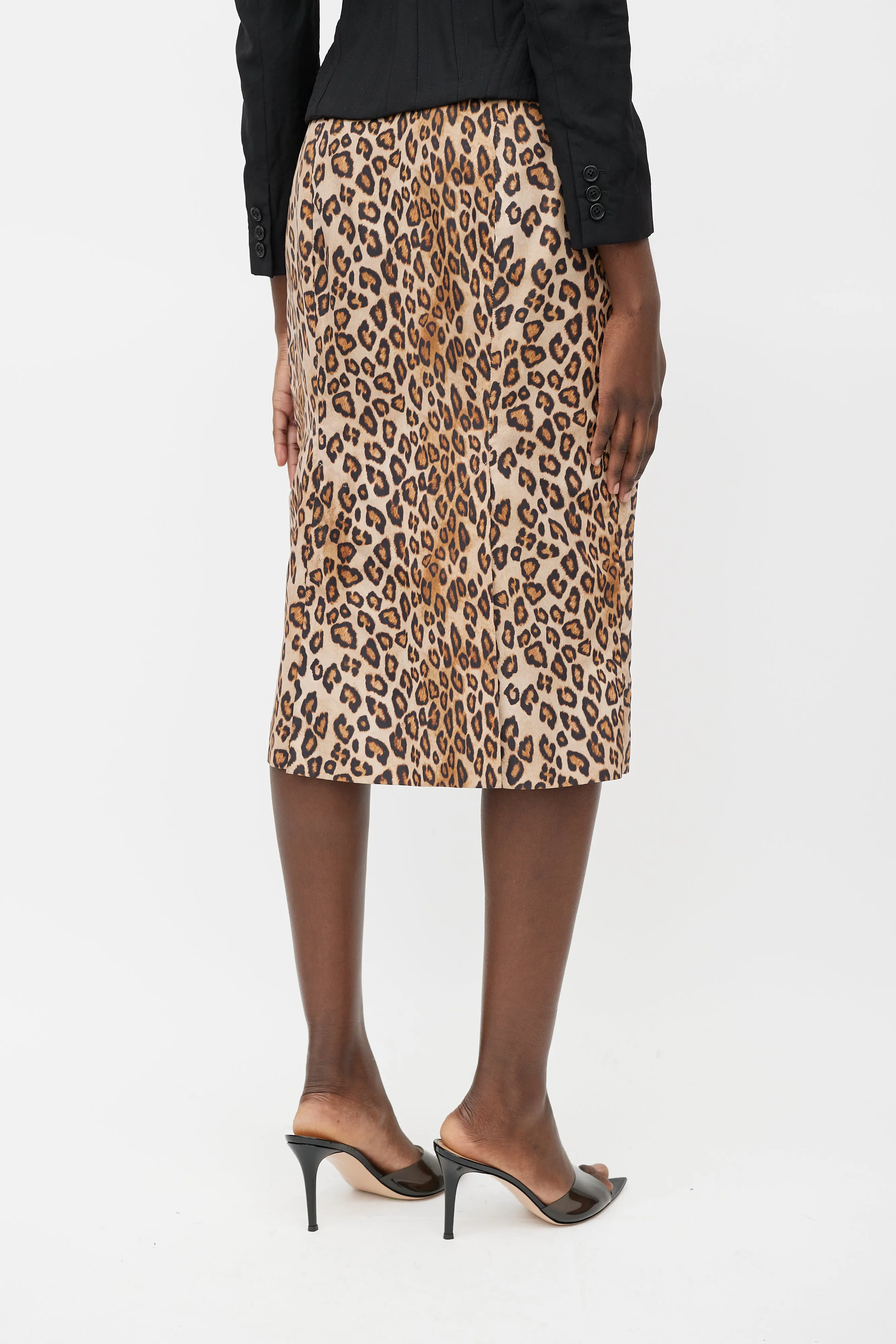 Brown & Black Pattern Skirt
