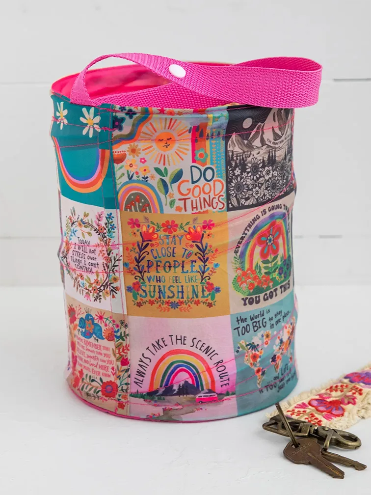 CHIRP PATCHWORK POP-UP TRASH CAN