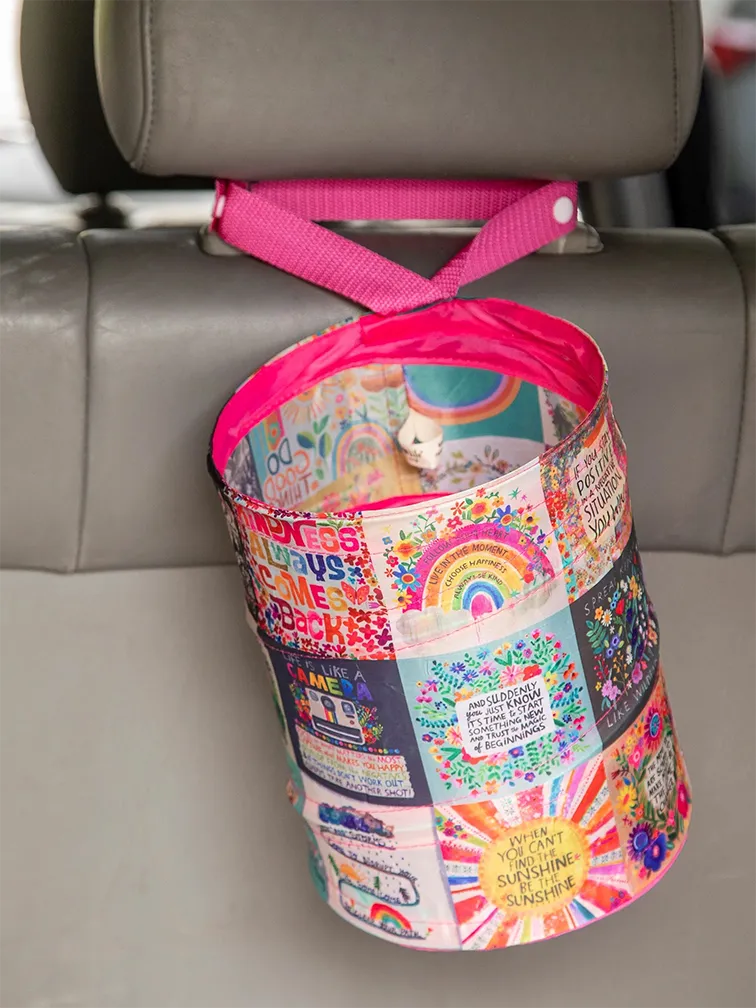CHIRP PATCHWORK POP-UP TRASH CAN