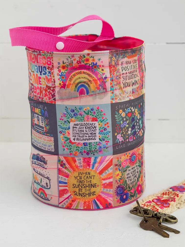 CHIRP PATCHWORK POP-UP TRASH CAN