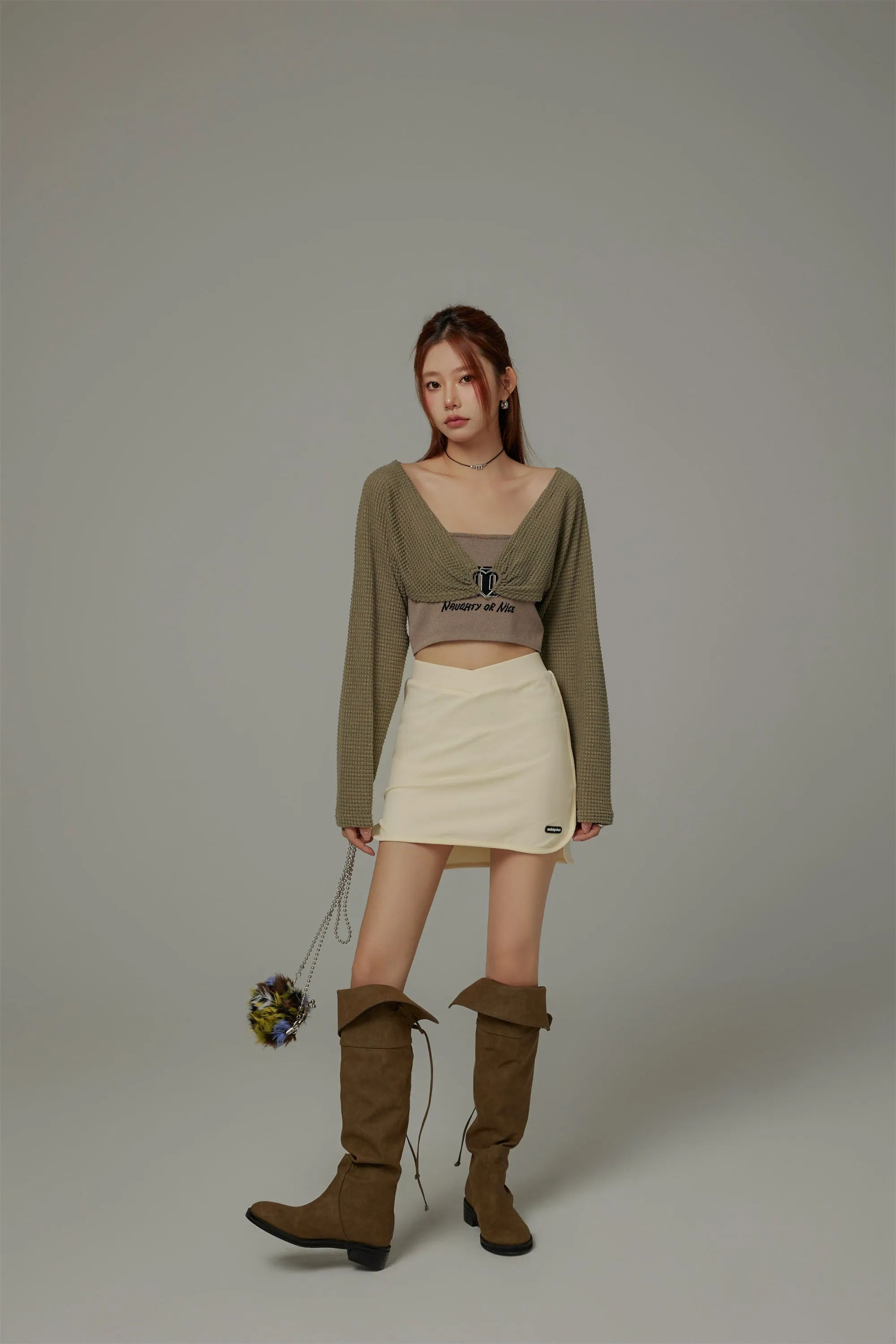 Daily Side Slit Mini Skirt