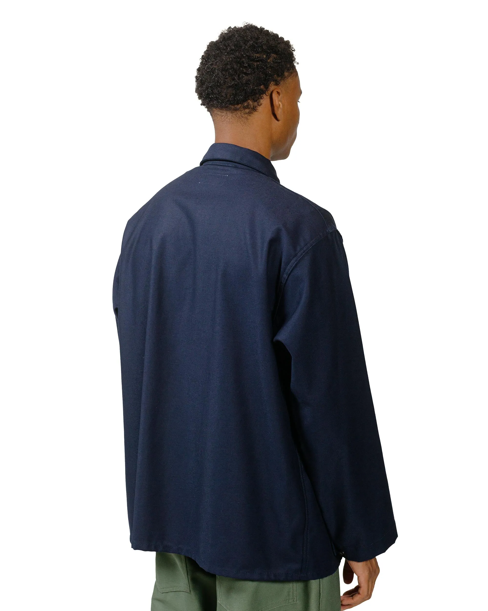 Engineered Garments Workaday Utility Jacket Dark Navy Cotton Reverse Sateen