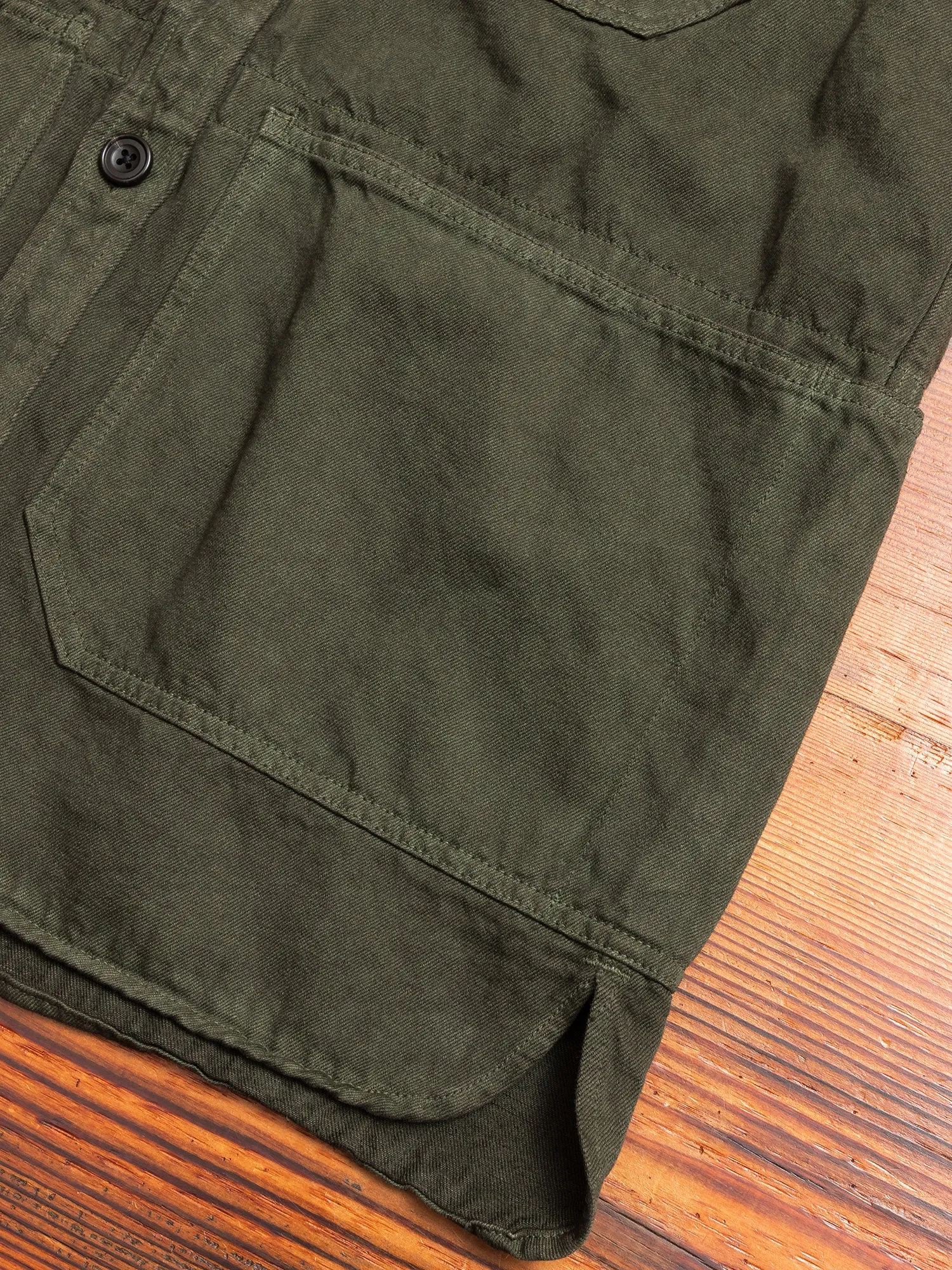 Linen Shirt Jacket in Khaki