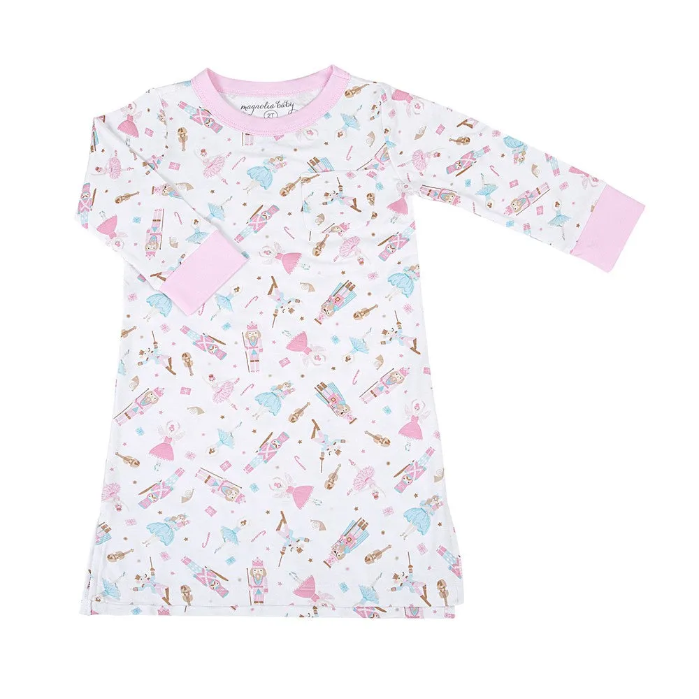 Magnolia Baby Little Girls Pink Nutcracker Ballet Nightdress
