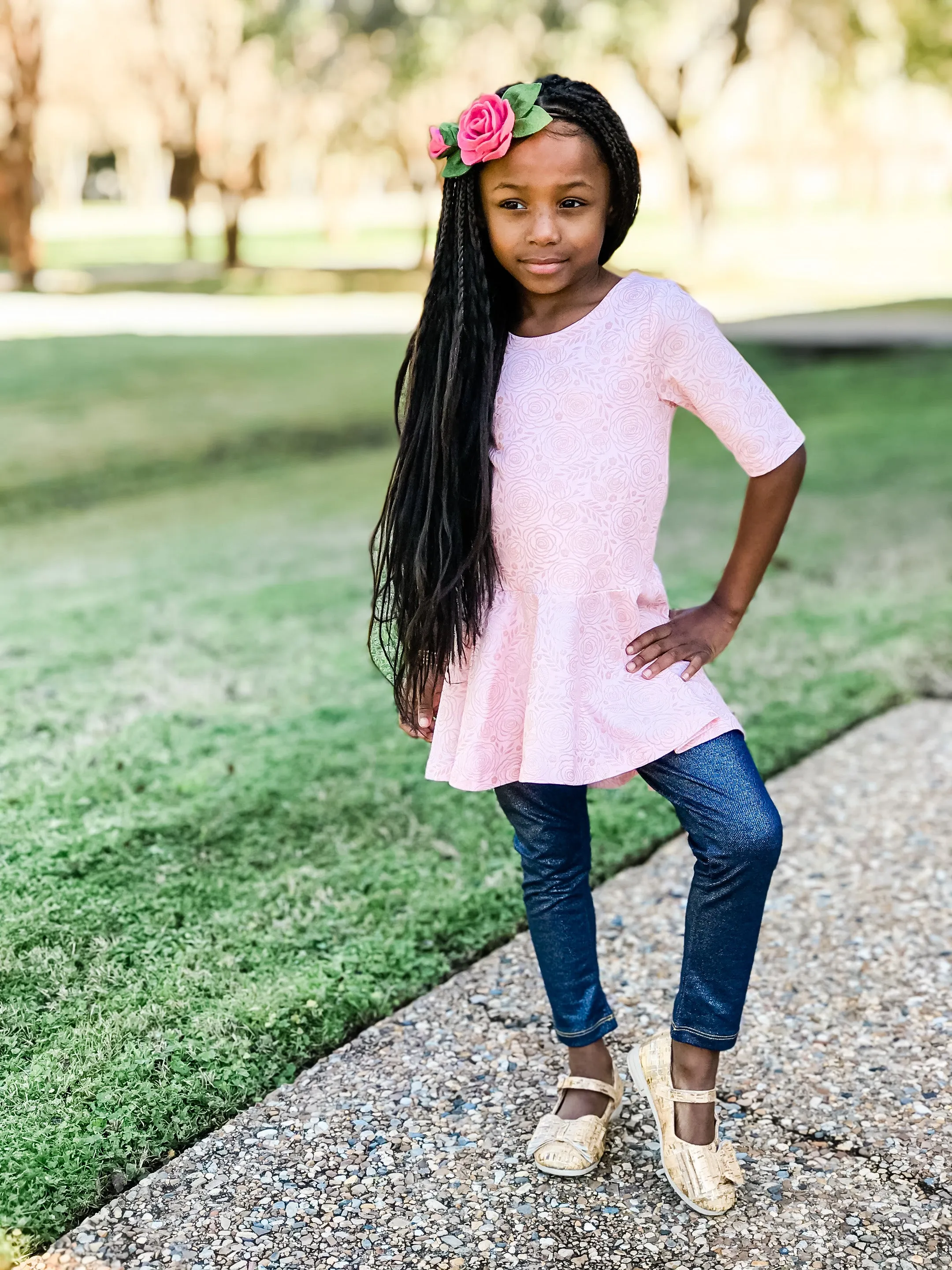 Mya Hi-Lo Peplum Top
