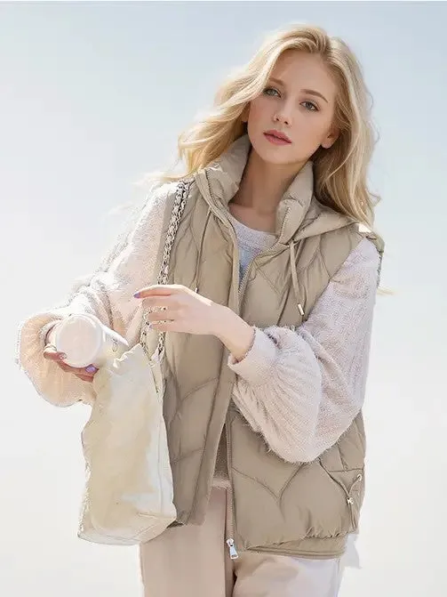 Puffer vest with Hoodie 