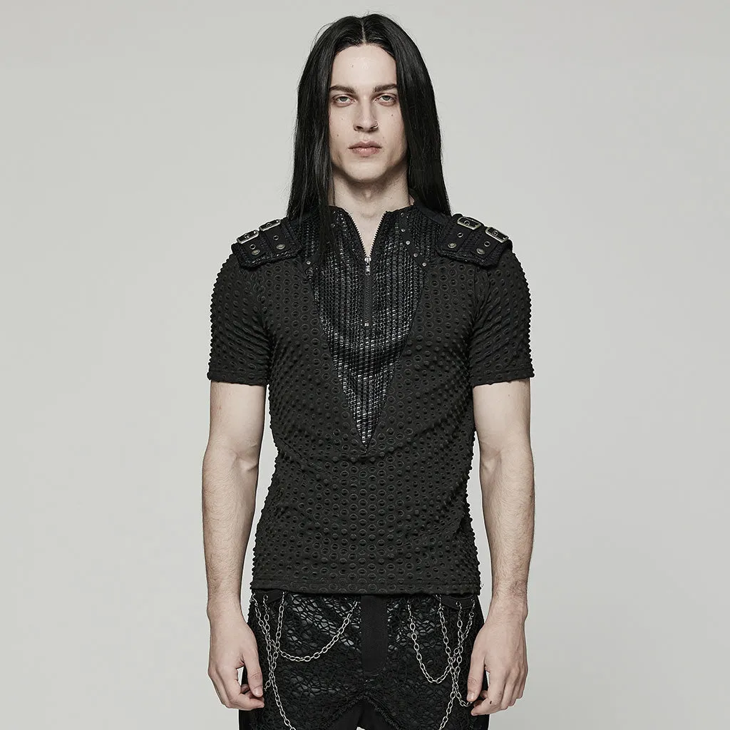 Punk handsome men short T-shirt WT-787TDM