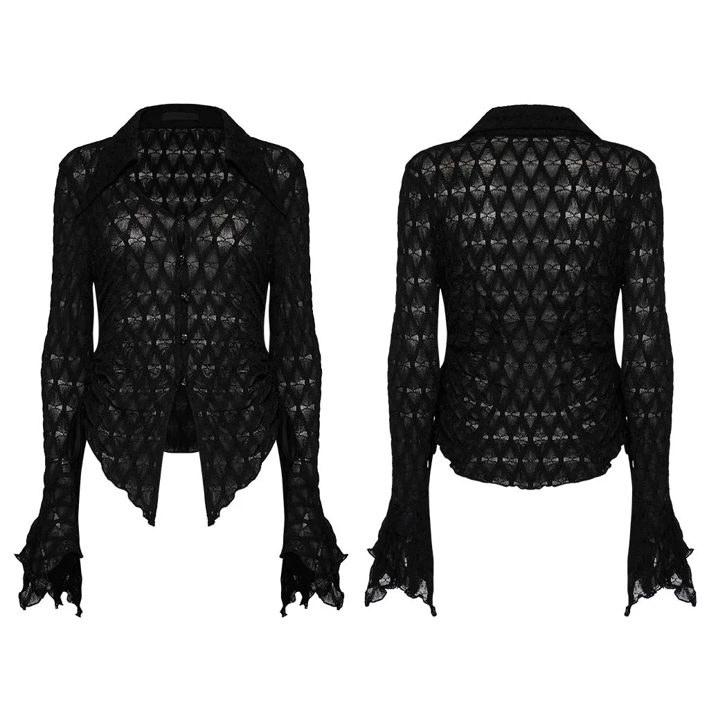 Side drawstring knitted sunproof cardigan OPY-761CCF