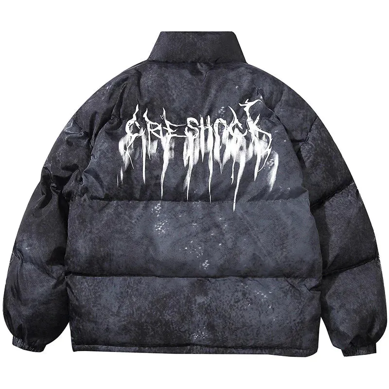 Streetwear "Frequency" Puffer Jacket