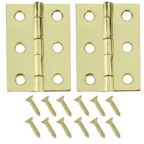 Tool Xpert Brass Utility Hinges 100mm 2 Pack